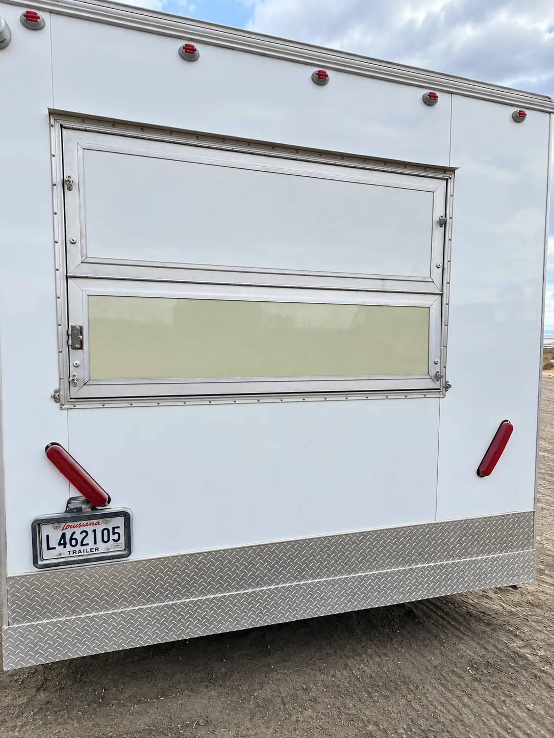South Carolina mobile commercial kitchen trailer service-window exterior